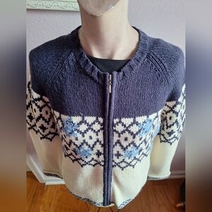Paul Harris Design Cardigan Sweater Zip Up